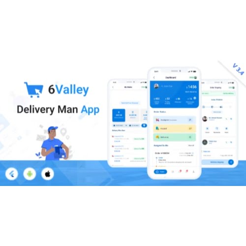 6Valley e commerce Nulled Delivery Man flutter app Free Download