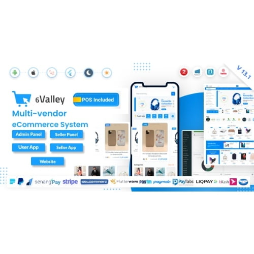 6valley Multi Vendor E commerce Complete eCommerce Mobile App Web Seller and Admin Panel Nulled