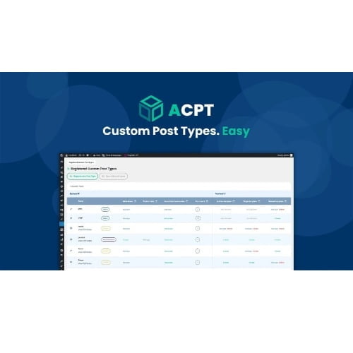 ACPT Custom post types plugin for Wordpress 1