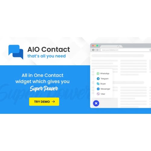 AIO Contact All in One Contact Widget Support Button 1