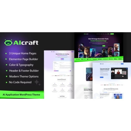 AIcraft AI Application Generator WordPress Theme