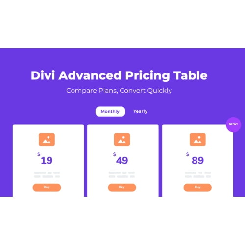 Advanced Pricing Table For Divi