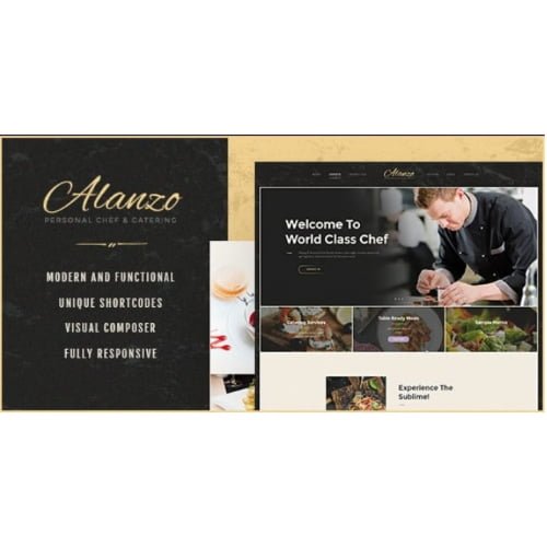 Alanzo Nulled Personal Chef Catering WordPress Theme Free Download
