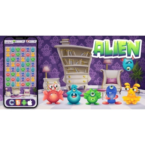 Alien Connect HTML5 Game Construct 3