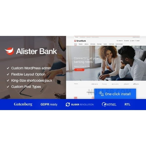 Alister Bank Credits Banking Finance WordPress Theme