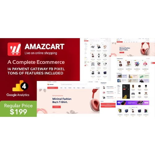 AmazCart Laravel Ecommerce System CMS