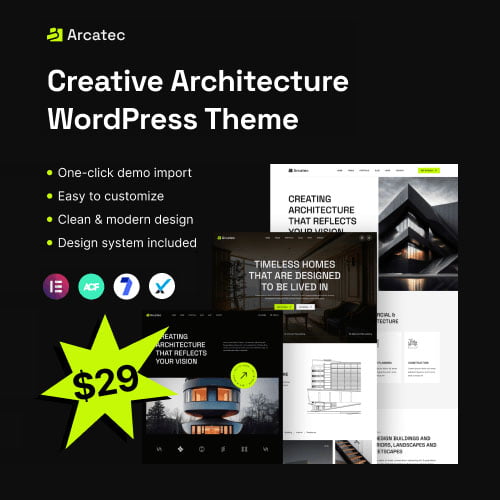 Arcatec – Architecture and Interior WordPress Theme