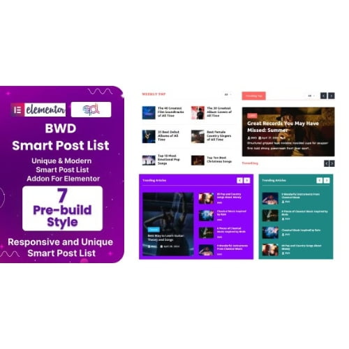 BWD Smart Post List Addon For Elementor