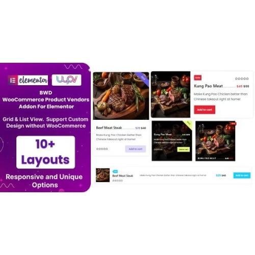 BWD WooCommerce Product Vendors Addon For Elementor