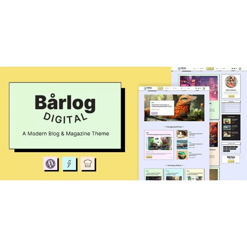 Barlog A Modern Blog Magazine Theme Nulled
