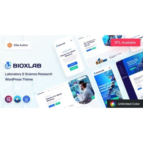 Bioxlab Laboratory Science Research WordPress Theme
