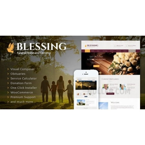 Blessing Funeral Home Services Cremation Parlor WordPress Theme