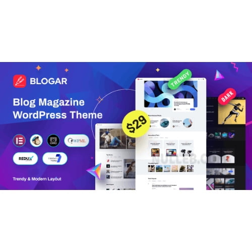 Blogar Blog Magazine WordPress Theme
