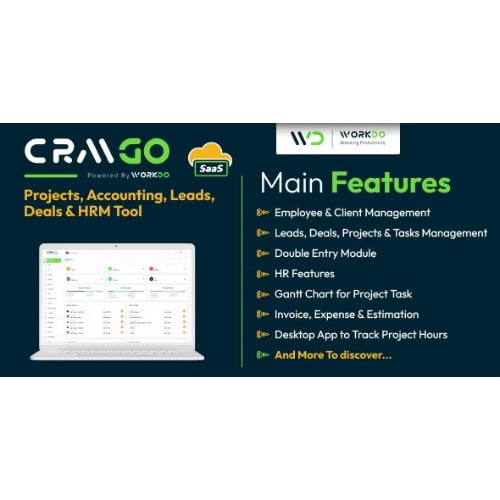 CRMGo SaaS Projects Accounting Leads Deals HRM Tool