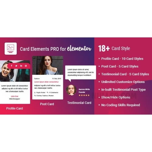 Card Elements Pro for Elementor