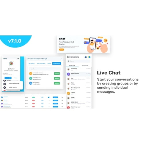 Chat Laravel Chat App Private Group Chat Real time Chat Script Nulled