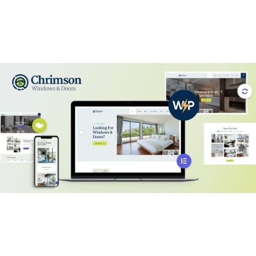 Chrimson Windows Doors Services Store WordPress Theme Elementor