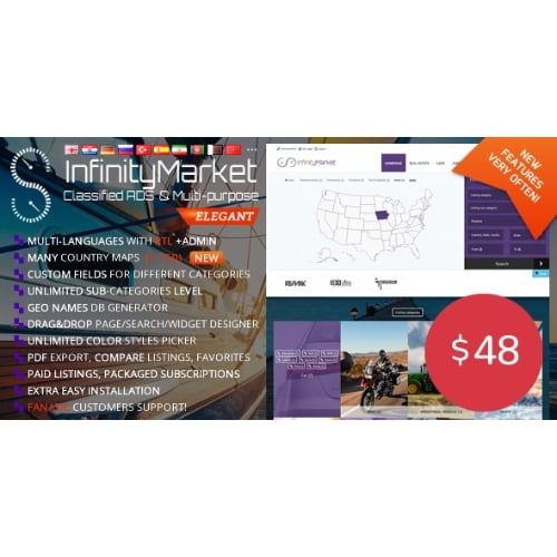 Classified Ads Script Infinity Market Premium Nulled 2