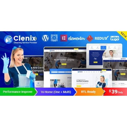 Clenix Cleaning Services WordPress Theme