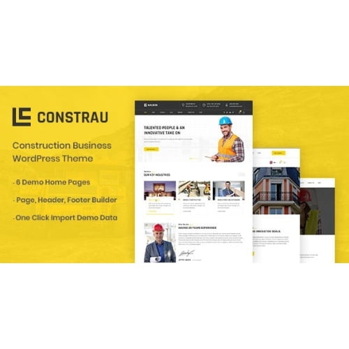 Constrau Construction Business WordPress Theme Nulled