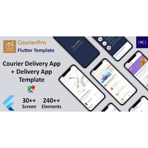 Courier Delivery Flutter 3 App Template 2 Apps User App Delivery App CourierPro Nulled 1