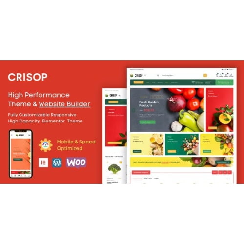 Crisop Elementor Grocery Store Food WooCommerce Theme 1