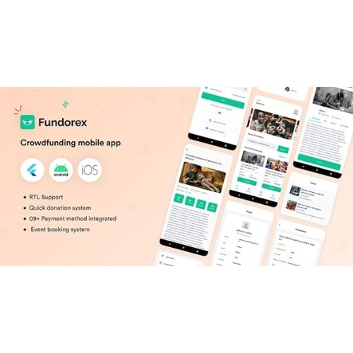 Crowdfunding Platform Flutter Mobile App Fundorex Nulled 1