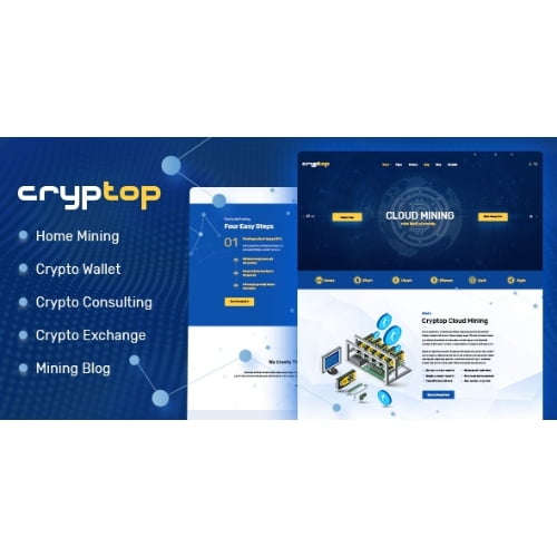 CrypTop – ICO Landing and CryptoCurrency WordPress Theme