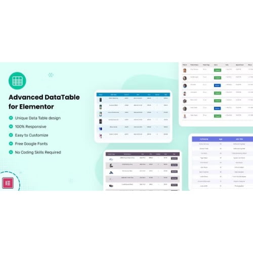 Datalentor Advanced DataTable for Elementor