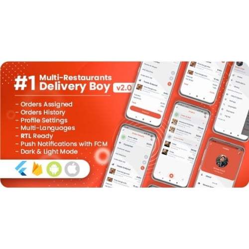 Delivery Boy For Multi Restaurants Flutter App Nulled