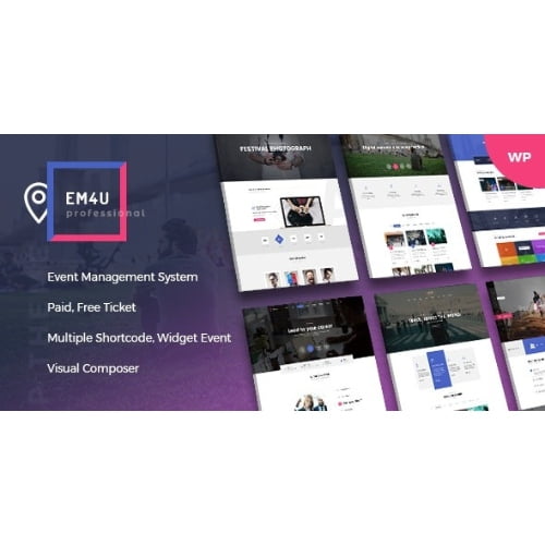 EM4U Events WordPress Theme for Booking Tickets Nulled 1