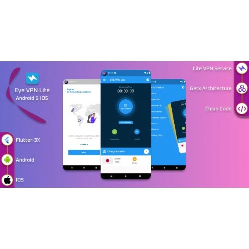 EYE VPN Lite Flutter VPN Application With Web Admin Panel