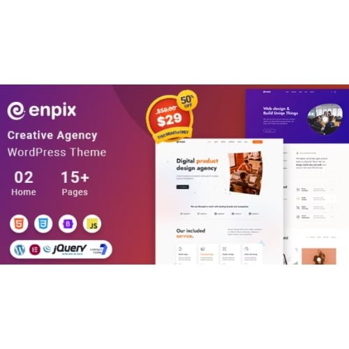 Enpix Digital Agency Creative Portfolio Theme Free Download