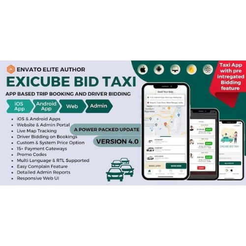Exicube Bid Taxi App