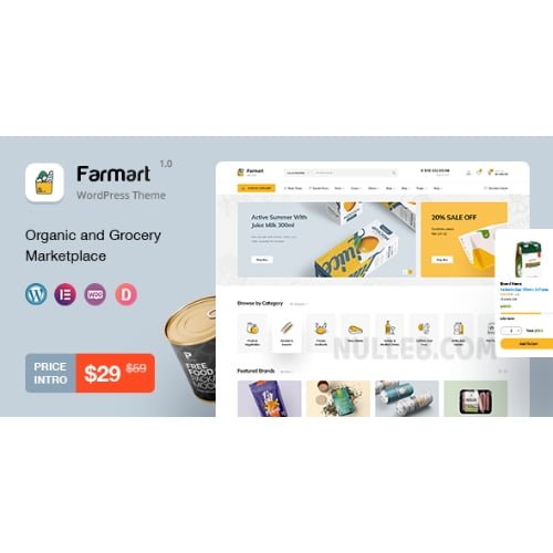 Farmart Organic Grocery Marketplace WordPress Theme