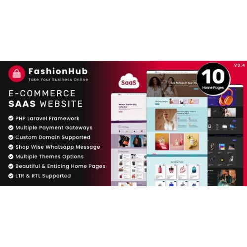 FashionHub SaaS eCommerce Website Builder For Seamless Online Business