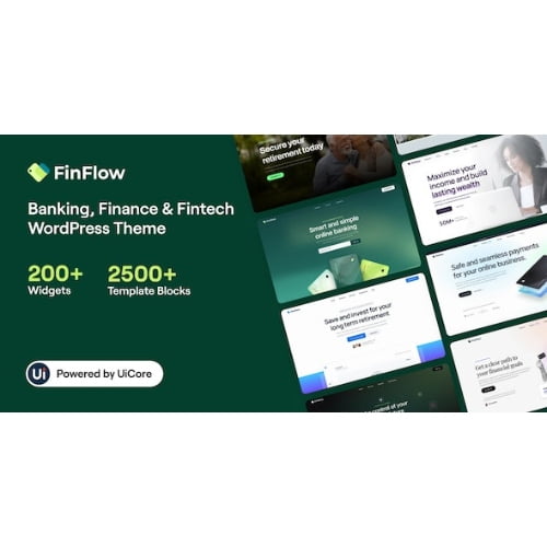 FinFlow Banking Finance Fintech WordPress Theme