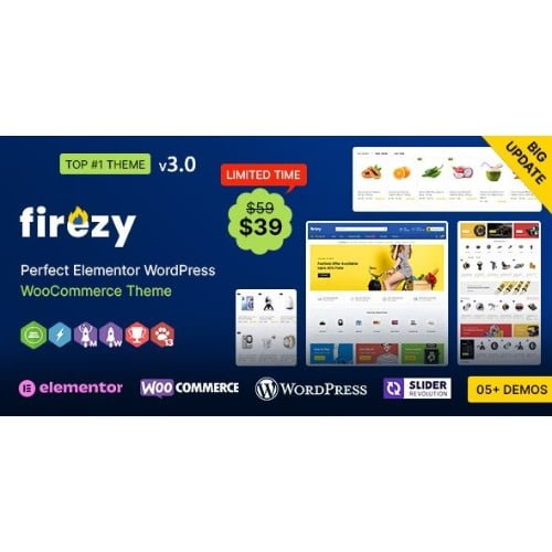 Firezy WP Elementor Multi purpose WooCommerce Theme