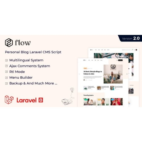 Flow Laravel Personal Multilingual Blog Script Nulled