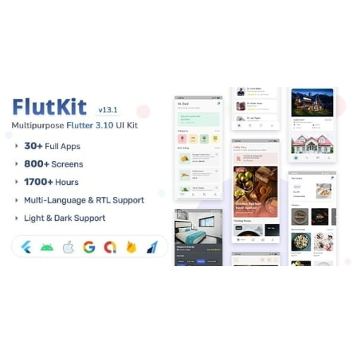 FlutKit Flutter UI Kit Nulled