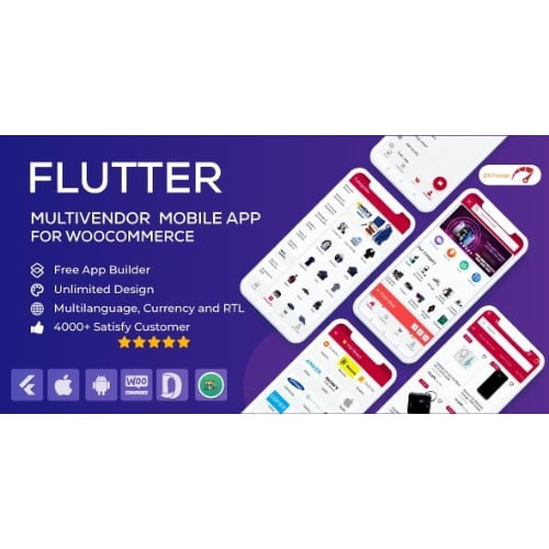 Flutter Multivendor Mobile app for WooCommerce Nulled 1