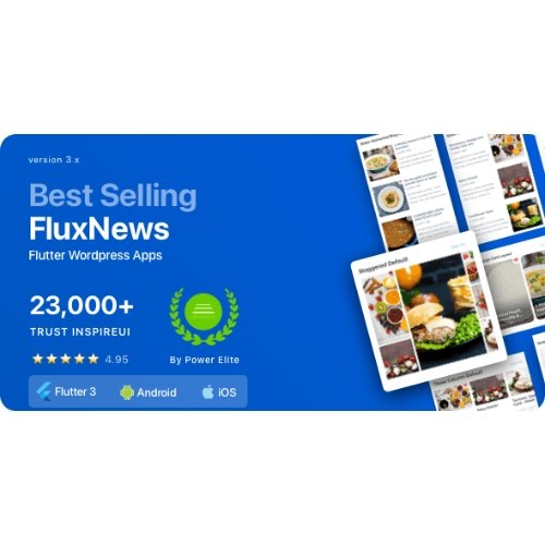 FluxNews Flutter mobile app for Wordpress Nulled