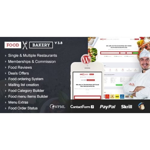 FoodBakery | Delivery Restaurant Directory WordPress Theme