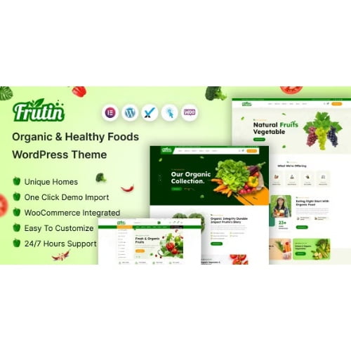 Frutin Organic Healthy Food WordPress Theme