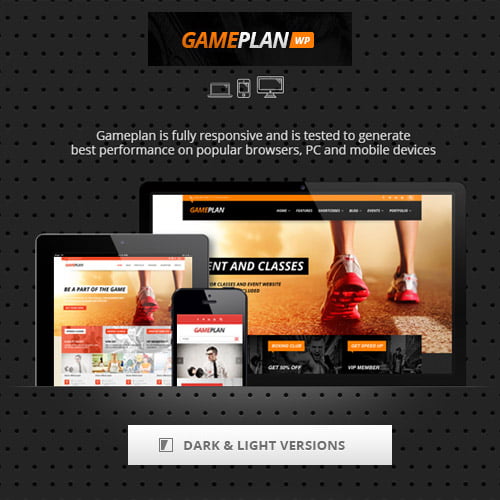 Gameplan Event and Gym Fitness WordPress Theme