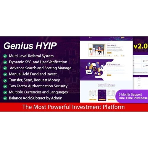 Genius HYIP All in One Investment Platform