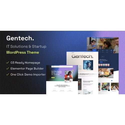 Gentech – IT Solutions & Startup WordPress Theme