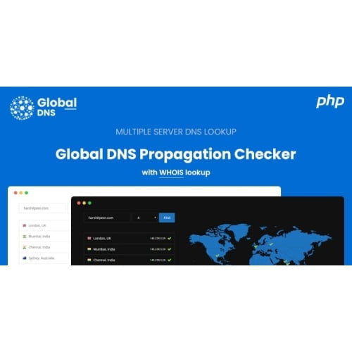 Global DNS DNS Propagation Checker WHOIS Lookup PHP Nulled