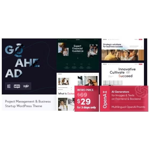 GoAhead — Business Startup WordPress Theme