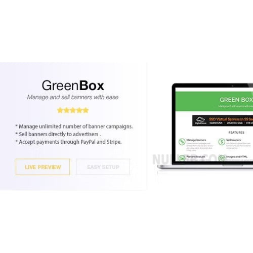 Green Box Standalone Script Manage and Sell Banners